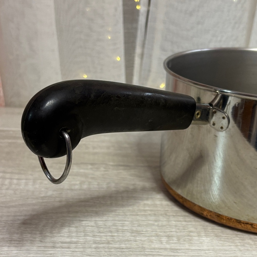 Revere Ware Stainless Steel with Copper Bottom Saucepan with Black Handle - Picture 6 of 6